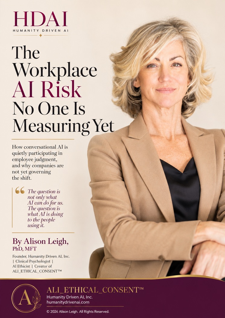 Alison Leigh of Humanity Driven AI — workplace AI risk and employee judgment