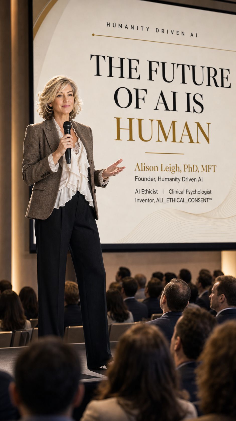Alison Leigh of Humanity Driven AI speaking on The Future of AI Is Human